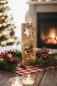 Preview: LED Holzkerze – stilvolle Weihnachtsdekoration aus Altholz mit integrierter LED-Beleuchtung
