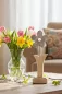 Preview: Dekorative Blume aus Metall mit Holzsockel 22 cm – stilvolle Tischdeko, jetzt im Shop sichern & bestellen!