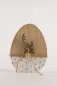 Preview: Ei aus Holz mit Federn 19 cm