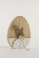 Preview: Ei aus Holz mit Federn 19 cm