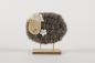 Mobile Preview: Schaf aus Holz und Wolle in grau