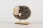 Preview: Schaf aus Holz und Wolle in grau