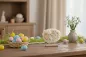 Preview: Schaf aus Holz und Wolle in weiss