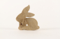 Preview: Osterhase aus Holz Eiche 15 cm