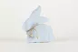 Preview: Aufsteller Osterhase aus Holz 15 cm  Shabby Chic blau