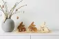 Preview: Osterhase aus Holz 11 cm Natur Eiche