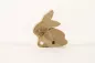 Preview: Osterhase aus Holz 11 cm Natur Eiche
