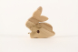 Preview: Osterhase aus Holz 11 cm Natur Buche
