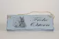 Preview: Deko-Schild „Frohe Ostern“ aus Holz – rustikale Vintage Osterdekoration für Tür und Fenster