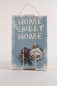 Preview: Wandbild „Home Sweet Home“ aus Holz – rustikale Vintage Wanddekoration für Wohnzimmer und Eingangsbereich