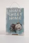 Preview: Wandbild „Home Sweet Home“ aus Holz – rustikale Vintage Wanddekoration für Wohnzimmer und Eingangsbereich