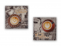 Mobile Preview: Wandbild Cappuccino 2er Set 40 x 40