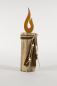 Preview: Kerze auf Holzpfahl mit Flamme aus Rost