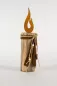Preview: Deko Kerze Holzpfahl mit Rost Flamme bestellen