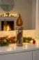 Preview: Deko Kerze Holzpfahl mit Rost Flamme bestellen