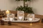 Preview: Windlicht Tablett 3er Set aus Holz – stilvolle Wohnraumdekoration