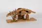 Preview: Weihnachtskrippenhaus aus Kiefernholz – natürliche Deko unter Baum oder im Flur, gleich sichern
