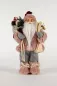 Preview: Nikolaus aus Textil in Pink – 30 cm hohe Weihnachtsdeko für festliche Stimmung