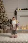 Preview: Nikolaus aus Textil in Pink – 30 cm hohe Weihnachtsdeko für festliche Stimmung