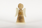 Preview: Engel aus Holz mit Fluegeln gelb 26cm