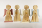 Preview: Engel aus Holz mit bunten Fluegeln 35cm