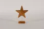 Preview: Stern aus geöltem Buchenholz auf Metallstab – 19 cm hohe Weihnachtsdeko