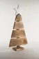 Preview: Vielseitiger Tannenbaum aus Altholz – 58 cm hohe Dekoration für Tisch, Fensterbank oder als Geschenk