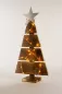 Preview: Rustikaler Tannenbaum aus Altholz – 58 cm hohe Weihnachtsdekoration mit LED-Beleuchtung und eleganter Stern-Spitze