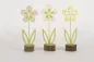 Preview: Blume aus Metall auf Holzstamm ca. 26 cm – jetzt Frühlingsdeko online entdecken & gleich bestellen!