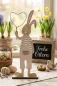 Preview: Hase aus Holz mit Herz beige