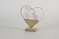 Preview: Herz mit Hase aus Metall Holz