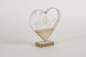 Preview: Herz mit Vogel aus Metall Holz