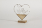 Preview: Herz mit Vogel aus Metall Holz