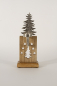 Preview: Teelichthalter Tannenbaum aus Metall Holz 32 cm