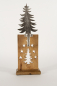 Mobile Preview: Teelichthalter Tannenbaum aus Metall Holz 42 cm