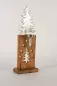 Preview: Großer Teelichthalter Tannenbaum aus Metall und Holz, 42 cm – festliche Dekoration