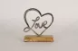 Preview: Herz Love aus Metall – moderne romantische Wohnraumdekoration