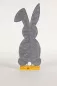 Preview: Hase aus Filz auf Holzständer grau