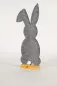 Preview: Hase aus Filz auf Holzständer grau