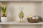 Preview: Hase aus Holz Metall grün 30 cm Frühlingsdeko jetzt kaufen