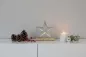 Preview: Stern aus Metall und Holz als elegante Weihnachtsdekoration