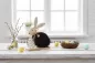 Preview: Holz Hase mit Fell und Osterei Tischdeko Ostern Fensterbank Deko