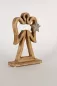 Preview: Weihnachtsengel aus Holz mit Metallstern – stilvolle Tischdekoration