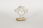 Preview: Vogel auf Herz aus Metall mit Holzsockel