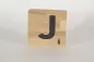 Preview: Holzbuchstaben Buchstabensteine Buche J
