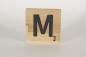 Preview: Holzbuchstaben Buchstabensteine Buche M