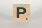 Mobile Preview: Holzbuchstaben Buchstabensteine Buche P