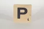 Preview: Holzbuchstaben Buchstabensteine Buche P