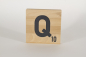 Preview: Holzbuchstaben Buchstabensteine Buche Q