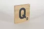 Preview: Holzbuchstaben Buchstabensteine Buche Q